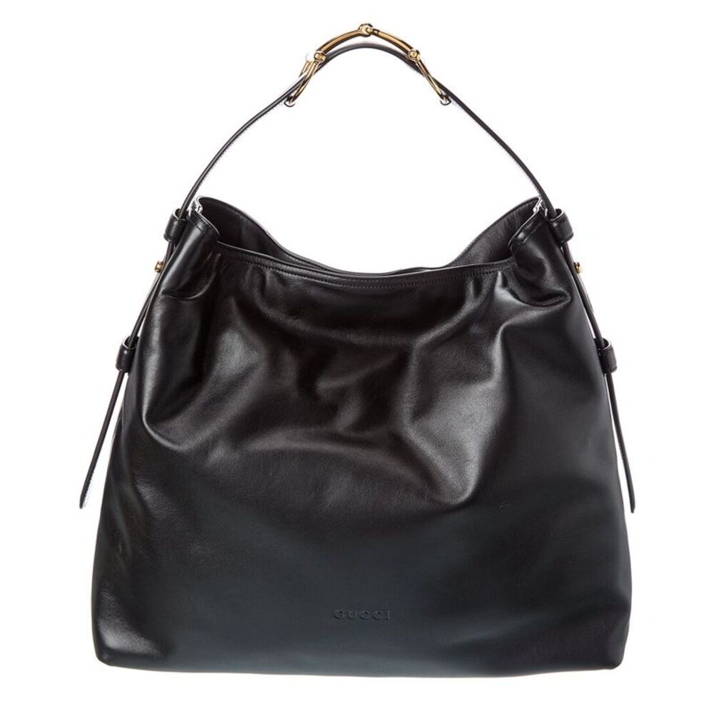 Gucci Beatrix Large Leather Tote, Black